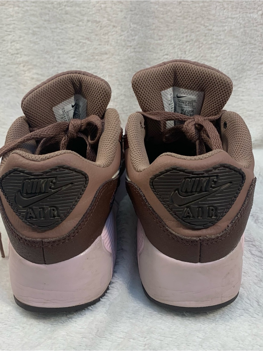 Nike Kids Air Max 90 Sneakers in Mauve and Light Pink Youth Size 3 - Picture 3 of 8